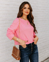 Slippery Slope Crop Knit Sweater - Pink - FINAL SALE Ins Street