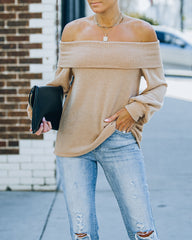 Ashby Off The Shoulder Knit Top - Maple - FINAL SALE InsStreet
