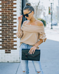 Ashby Off The Shoulder Knit Top - Maple - FINAL SALE InsStreet