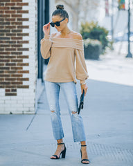 Ashby Off The Shoulder Knit Top - Maple - FINAL SALE InsStreet