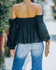 Rocha Off The Shoulder Babydoll Top Ins Street