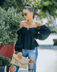 Rocha Off The Shoulder Babydoll Top Ins Street
