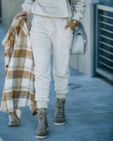 Kendry Pocketed Plush Knit Joggers - Ivory - FINAL SALE Ins Street