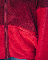 Nava Pocketed Colorblock Zip Up Jacket - Wine Ins Street