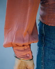 Exceptional Drape Blouse - Rust Ins Street