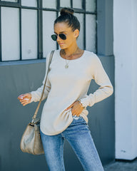 Rudra Thermal Knit Top - Oatmeal Ins Street