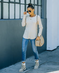 Rudra Thermal Knit Top - Oatmeal Ins Street