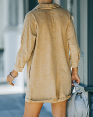 Torrance Cotton Pocketed Romper - Tan - FINAL SALE MUST-001