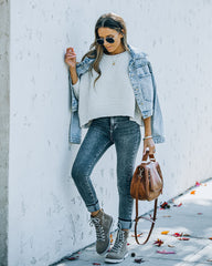 Maizy Crop Knit Sweater Ins Street