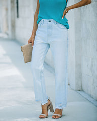 River High Rise Frayed Girlfriend Denim Ins Street