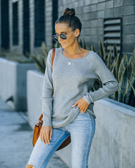 Rudra Thermal Knit Top - Heather Grey Ins Street