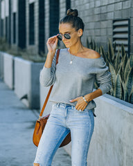 Rudra Thermal Knit Top - Heather Grey Ins Street