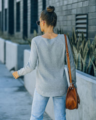 Rudra Thermal Knit Top - Heather Grey Ins Street