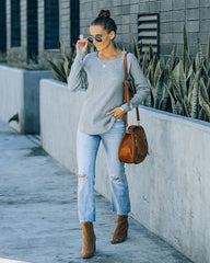 Rudra Thermal Knit Top - Heather Grey Ins Street