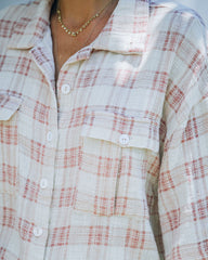 Lamar Cotton Plaid Button Down Top Ins Street