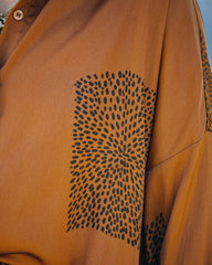 Ellowyn Printed Satin Button Down Blouse - Spice Ins Street