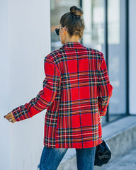 Eve Pocketed Plaid Blazer Ins Street