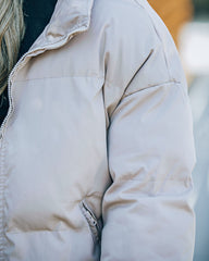 Alina Pocketed Puffer Jacket - Natural - FINAL SALE ALL-001
