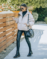 Alina Pocketed Puffer Jacket - Natural - FINAL SALE ALL-001