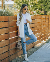 Jonas Pocketed Faux Leather Shacket - Ecru - FINAL SALE Ins Street