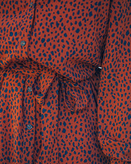 Bubby Printed Button Down Midi Shirt Dress - Rust - FINAL SALE Ins Street
