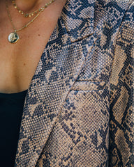 Ciao Pocketed Glossy Python Blazer TCEC-001