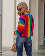 Fill With Colors Striped Knit Sweater Ins Street