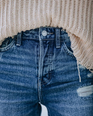 Rocky Distressed High Rise Straight Leg Denim Ins Street