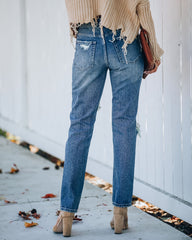 Rocky Distressed High Rise Straight Leg Denim Ins Street