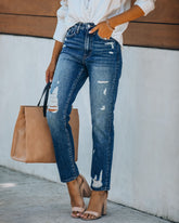 Wade High Rise Distressed Denim Ins Street
