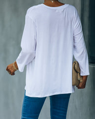 Logan 3/4 Sleeve Tee - White Ins Street