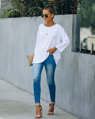 Logan 3/4 Sleeve Tee - White Ins Street