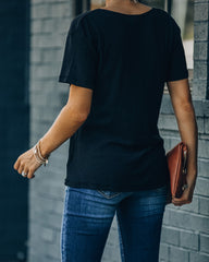 Kinsley V-Neck Pocket Tee - Black Ins Street