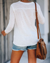 Renewal Cotton Long Sleeve Top - White Ins Street