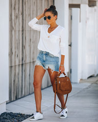 Renewal Cotton Long Sleeve Top - White Ins Street