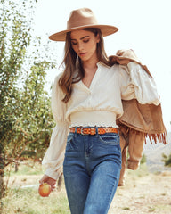 Jace Smocked Button Down Crop Blouse - FINAL SALE Ins Street