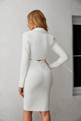 Hailey Long Sleeve Bandage Dress Set Ins Street