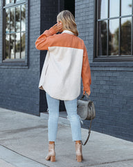 Jaison Pocketed Colorblock Shacket - Taupe Rust - FINAL SALE Ins Street