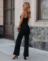 Lasting Impression Plunge Jumpsuit - Black Ins Street