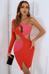 Lexington One Shoulder Cut Out Bandage Dress Ins Street