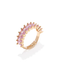 Maci Baguette Ring - Pink Ins Street