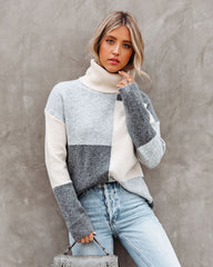Marcus Colorblock Turtleneck Sweater Ins Street