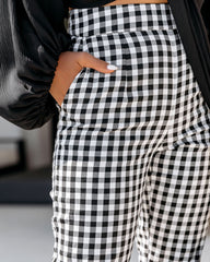 Milner Pocketed High Rise Gingham Pants Ins Street