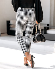 Milner Pocketed High Rise Gingham Pants Ins Street