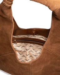 Mozzy Suede Shoulder Bag - Tan Ins Street