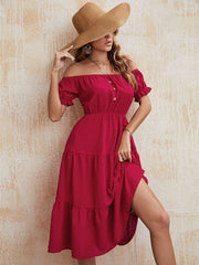 Women's Short Sleeve Dress Ins street