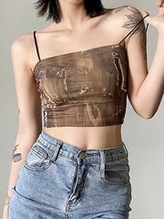 Solid Color Slim Fit Street Fashion Backless Camisole 2023-03-14 InsStreet
