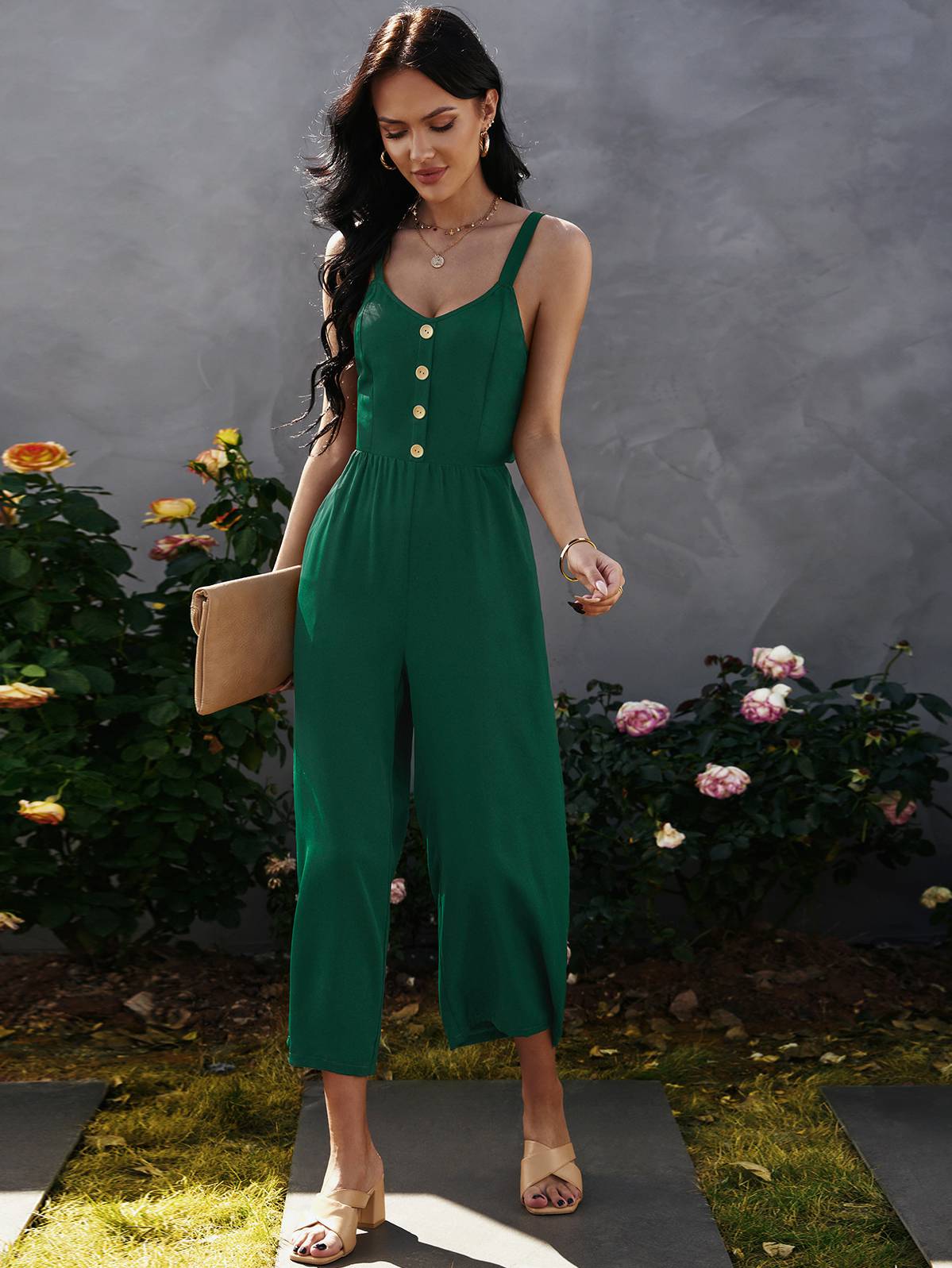 Women's Strapless Backless Jumpsuit Ins street