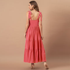 Kept Close Smocked Maxi Dress - Fuchsia - FINAL SALE Ins Street