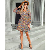 Tompkins Floral Asymmetrical Ruffle Dress - FINAL SALE BTFL-001